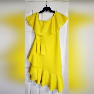 Hi-Lo off shoulder dress